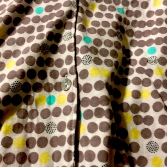 NWOT. HUE Polka Dot Sleeveless Collared Sleep Shirt - Picture 5 of 8